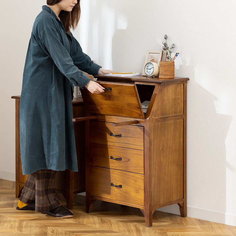 楽天市場】ライティングチェスト ライティングビューロー チェスト