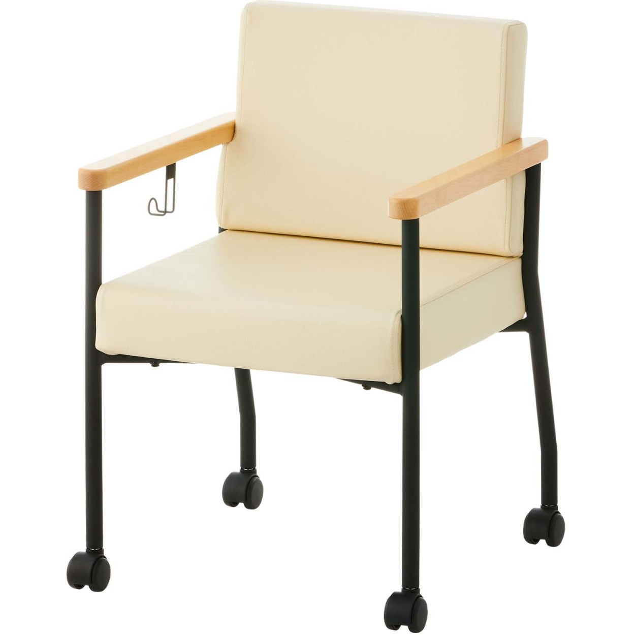 楽天市場】アームチェア キャスター付き 肘付き フック付き ソフィ