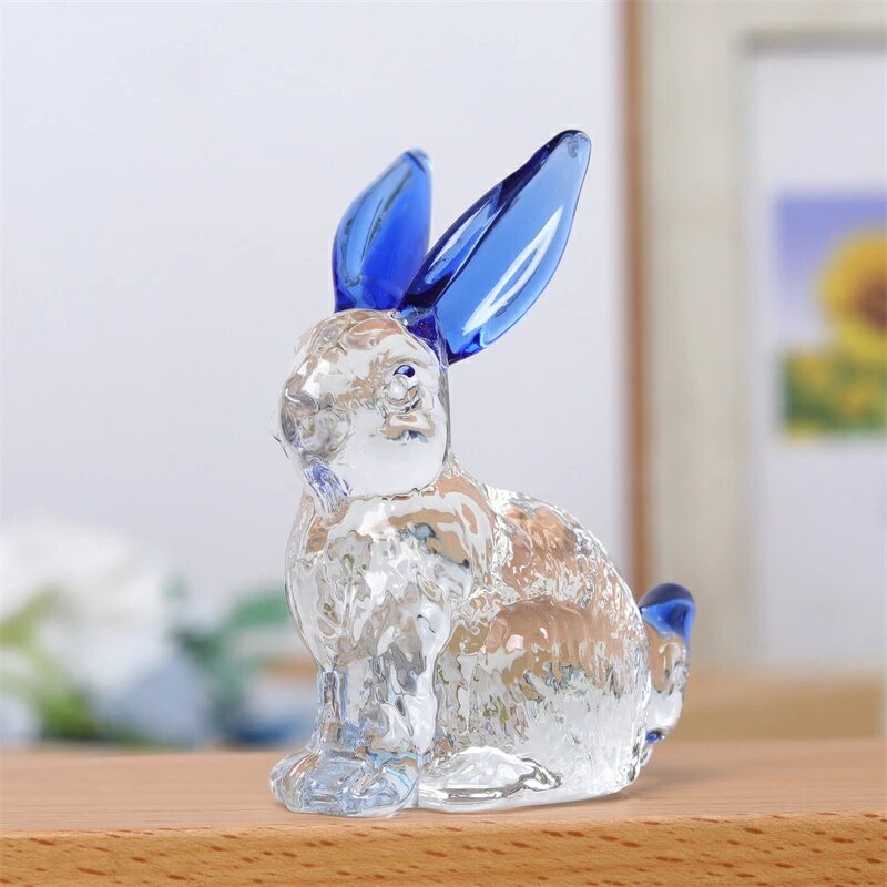 楽天市場】ウサギ 置物 2枚入 うさぎ オブジェ ガラス ホーム ガラス