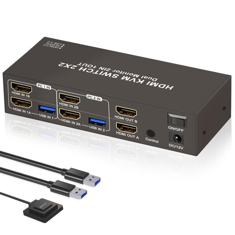 HDMI KVM SW220 デュアルディスプレイ対応 HDMI KVM SW220 デュアル
