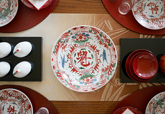 伊万里 赤絵 大皿 江戸時代 M563 伊万里 赤絵 大皿 江戸時代 M563