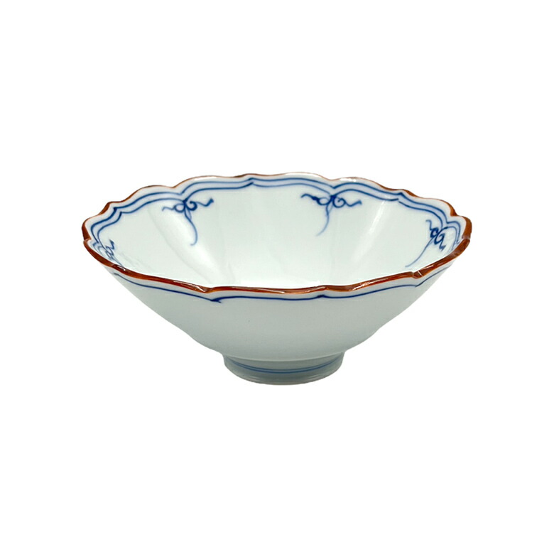 和食器平安半月造桔梗形小鉢五客共箱DR6726