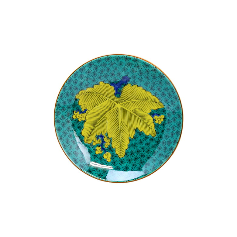 吉田屋 古九谷 青九谷 青手 豆皿 蔵出し 1客 九谷焼 古九谷(青手