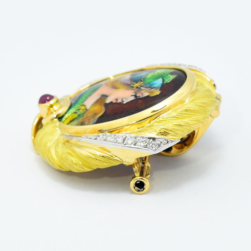 楽天市場】梶 光夫 ブローチ エマイユ MITSUO KAJI ペンダントトップ