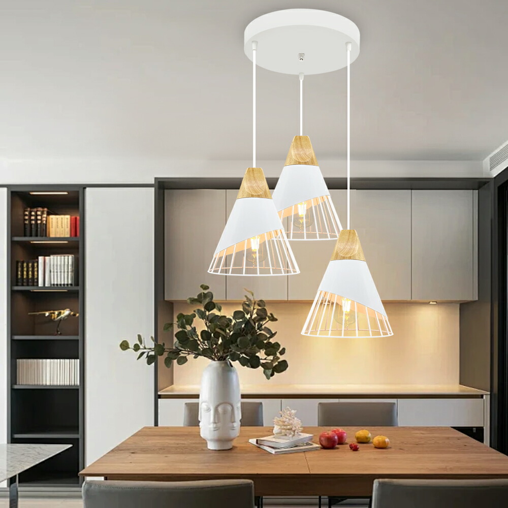 楽天市場】ペンダントライト 3灯 おしゃれ 木製 北欧 食卓用 北欧 照明