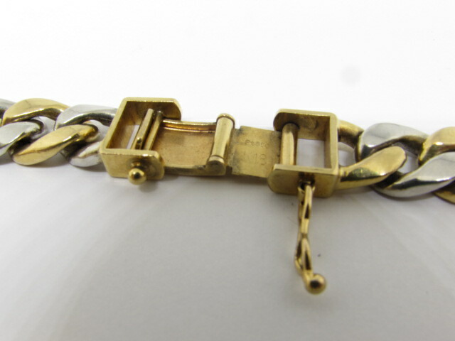 デザイン K18YG/Pt850 コンビカラー デザインブレスレット 18金