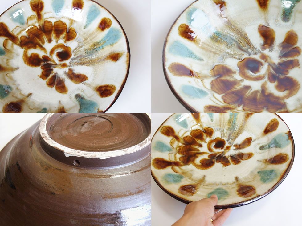 楽天市場】【やちむん 民藝】【壺屋焼 陶藝玉城】尺5寸皿 大皿 三彩点