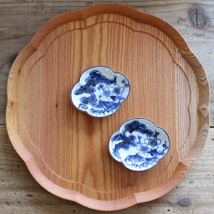 楽天市場】萌窯 木瓜皿 染付 松竹梅│もえがま もっこう 豆皿 九谷焼