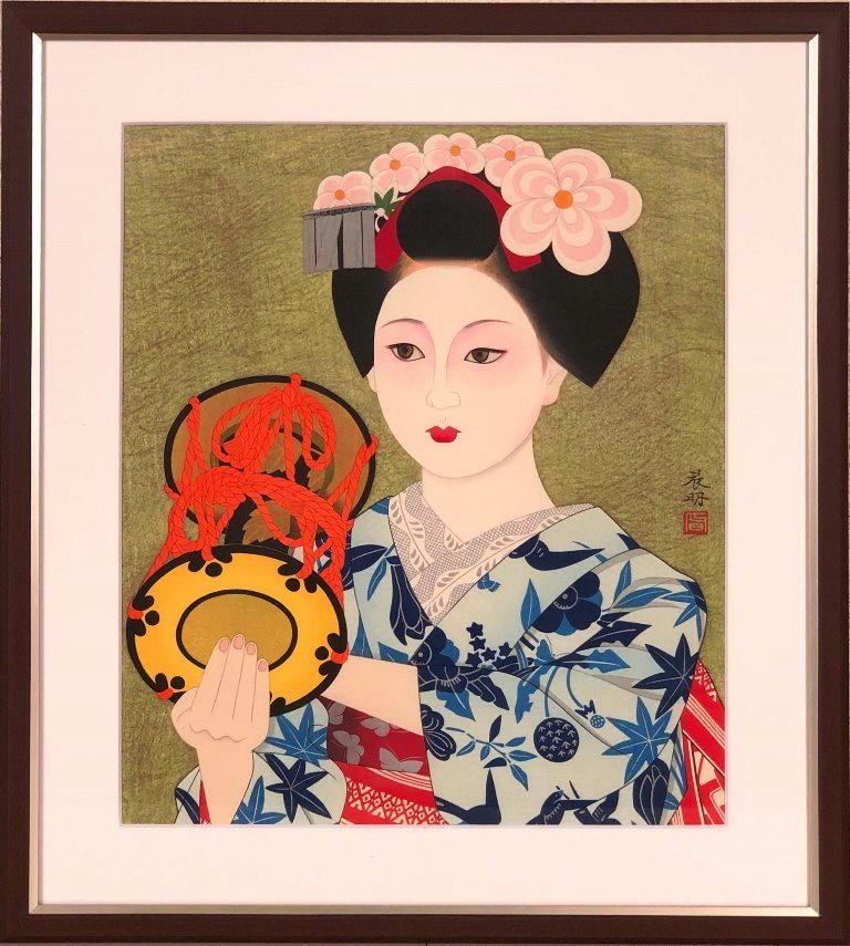 加藤晨明 日本画 M10号「牡丹」