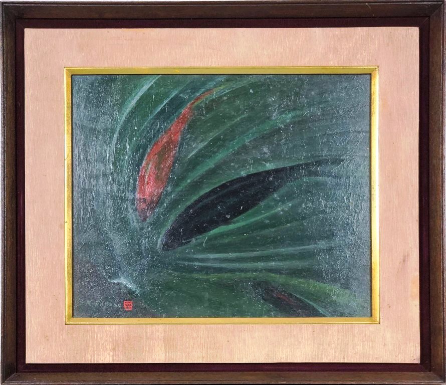 油彩画 8号 人形モチーフ（作者不詳） 油彩画 8号 人形モチーフ（作者