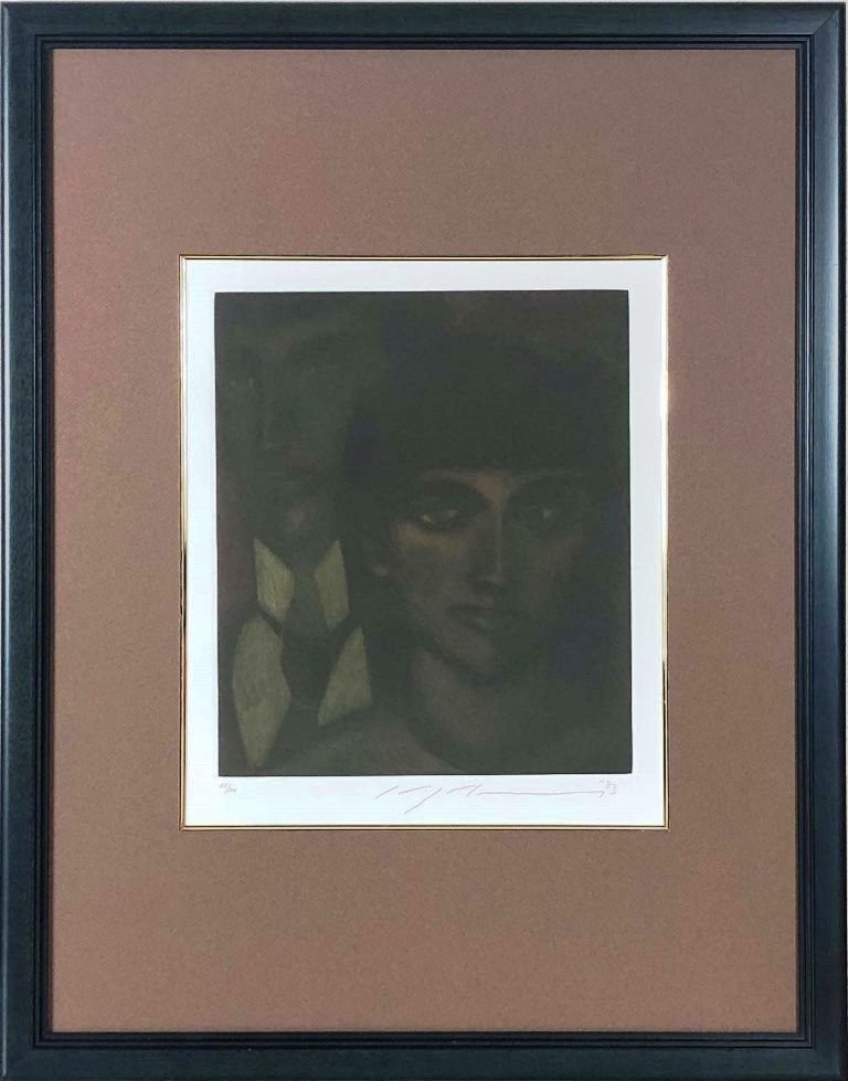 M▽井上篤 銅版画 メゾチント 鳩笛と花 (37965) 【公式通販】