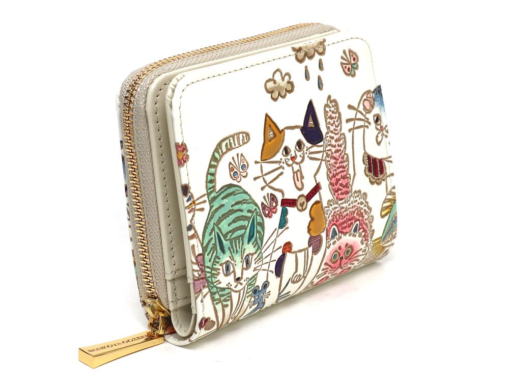 楽天市場】【可愛い皮革伝統工芸 文庫屋「大関」】ネコ集合 二つ折り