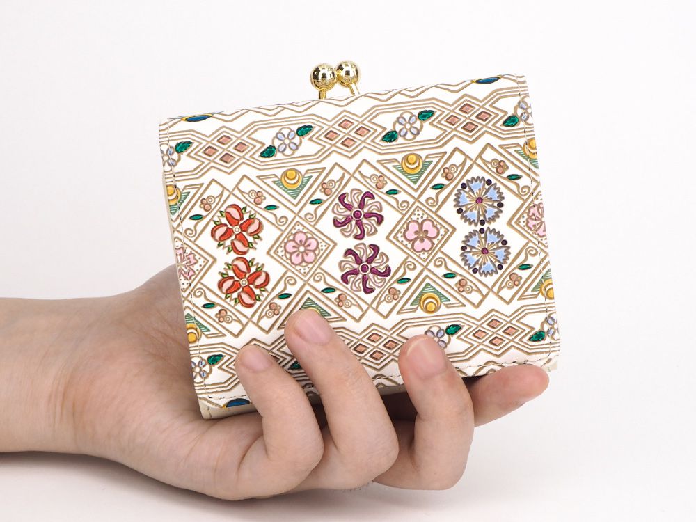 楽天市場】【可愛い皮革伝統工芸 文庫屋「大関」】花菱 三つ折りミニ