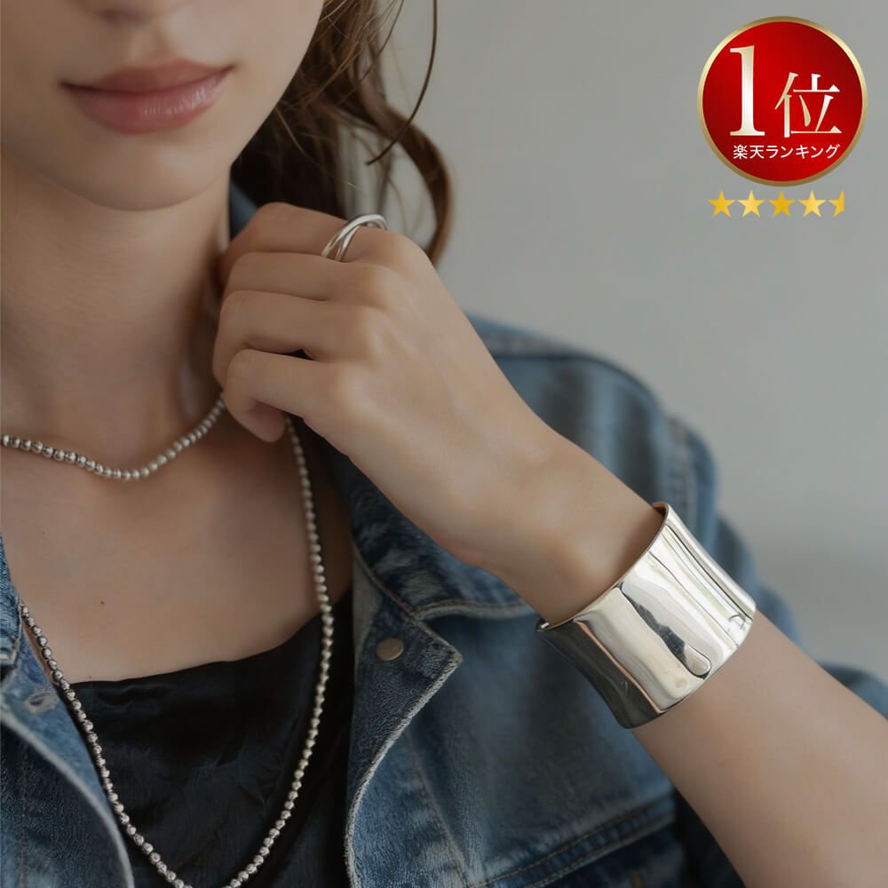 楽天市場】シルバー925 バングル 太め【Karpos カルポス】/ シルバー