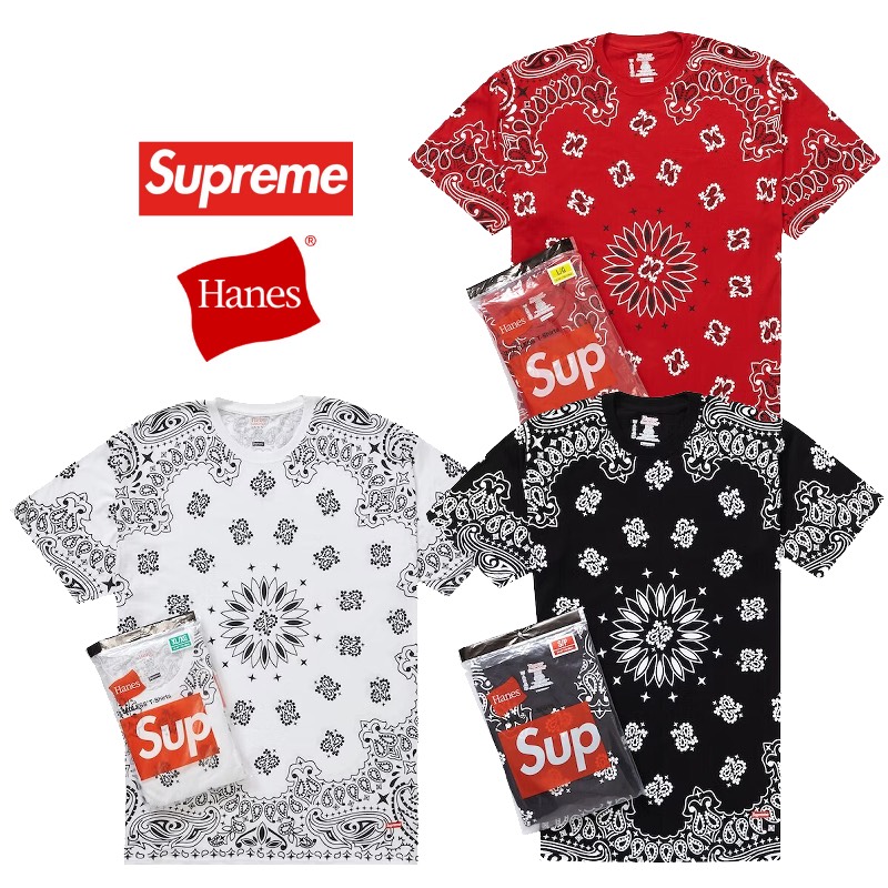 楽天市場】Supreme / Hanes Bandana Tagless Tees (2 Pack
