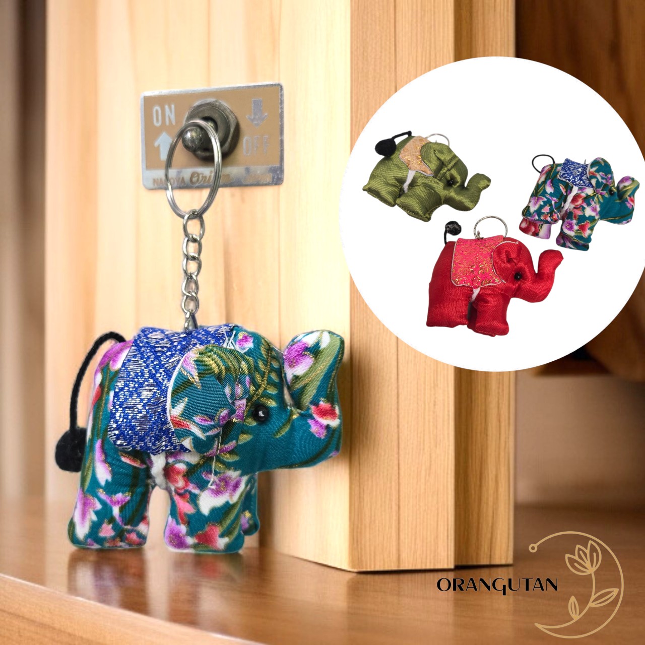 楽天市場】10000924 キーホルダー アジアン象 エレファント タイの