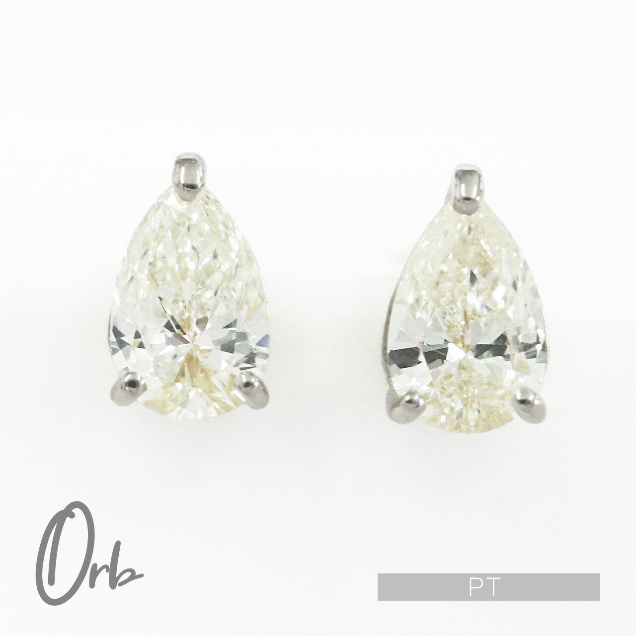 楽天市場】ペアシェイプ ダイヤモンド ピアス 0.3ct レディース