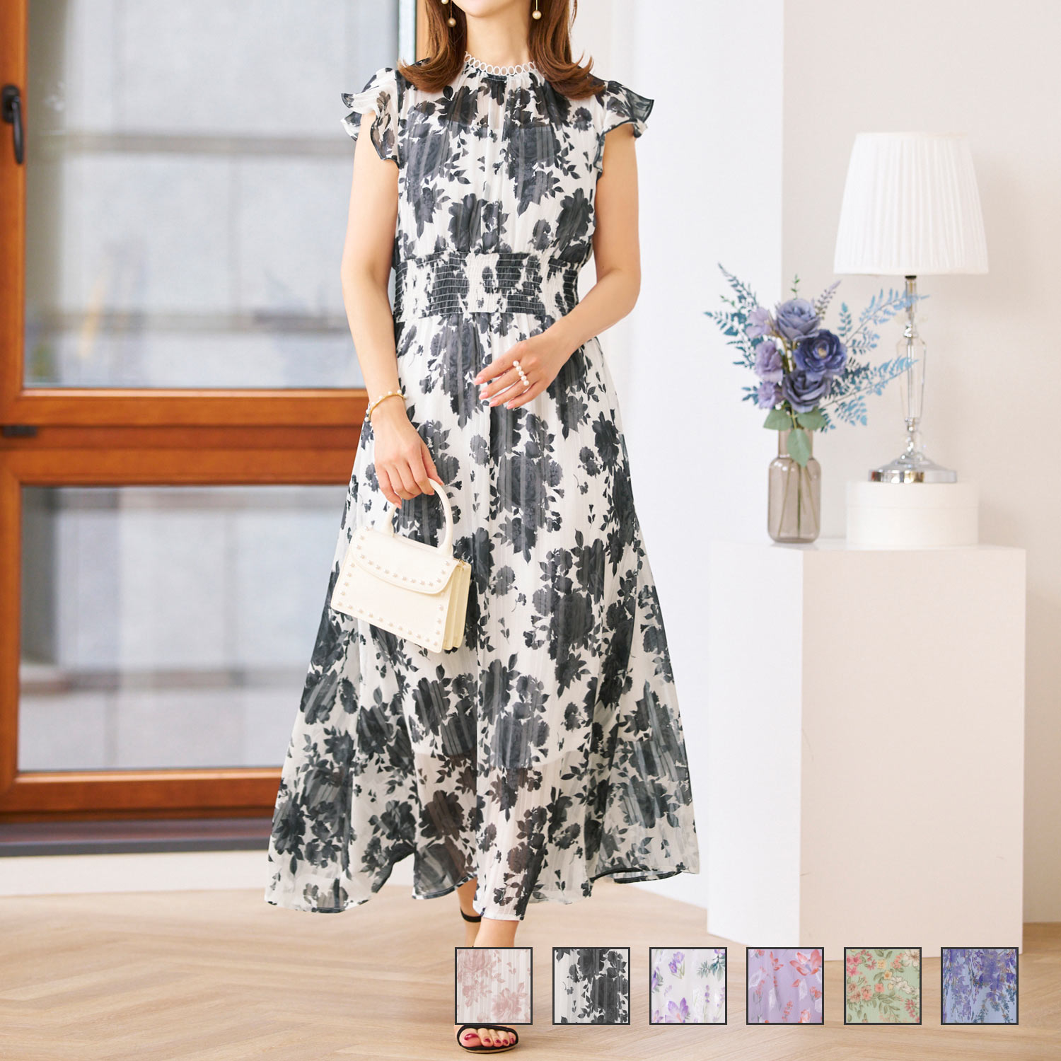 楽天市場】新色追加 ワンピース 花柄 春 夏 秋 白 旅行 ピンク