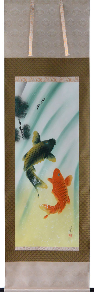 掛軸 林正仙 大入鯉 美品 掛軸 林正仙 大入鯉 美品 掛軸 林正仙 大入鯉