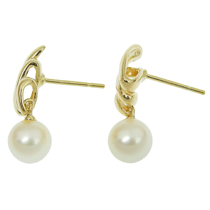 楽天市場】TASAKI タサキ デザイン パール ピアス K18YG 750 イエロー