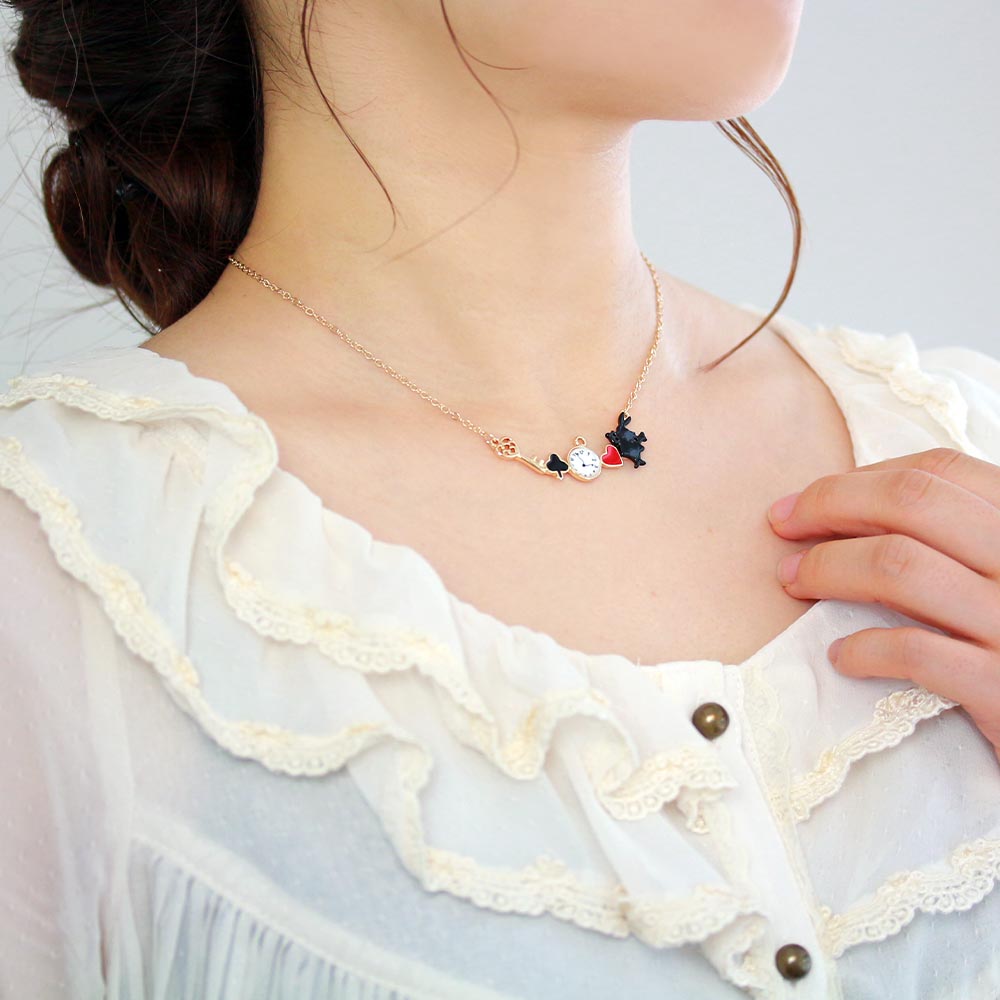 楽天市場】ネックレス アリス 時計 ウサギ トランプ ハート クローバー