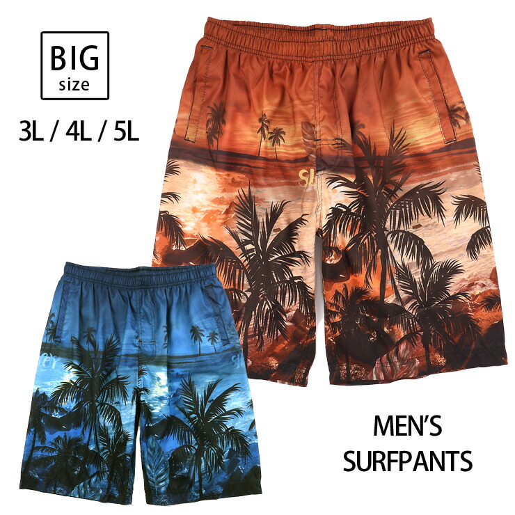 楽天市場】メンズ サーフパンツ 水着 3L 4L 5L スイムウエア 男性 海