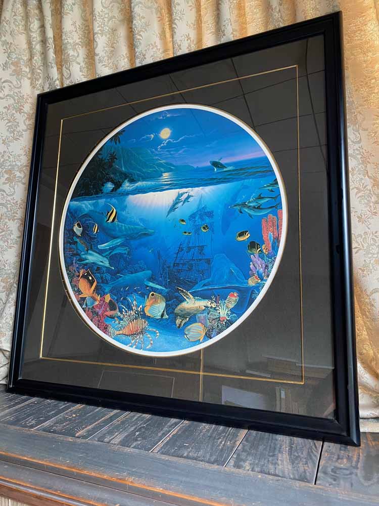 楽天市場】版画 クリスチャン・リース・ラッセン マウイホエールソング