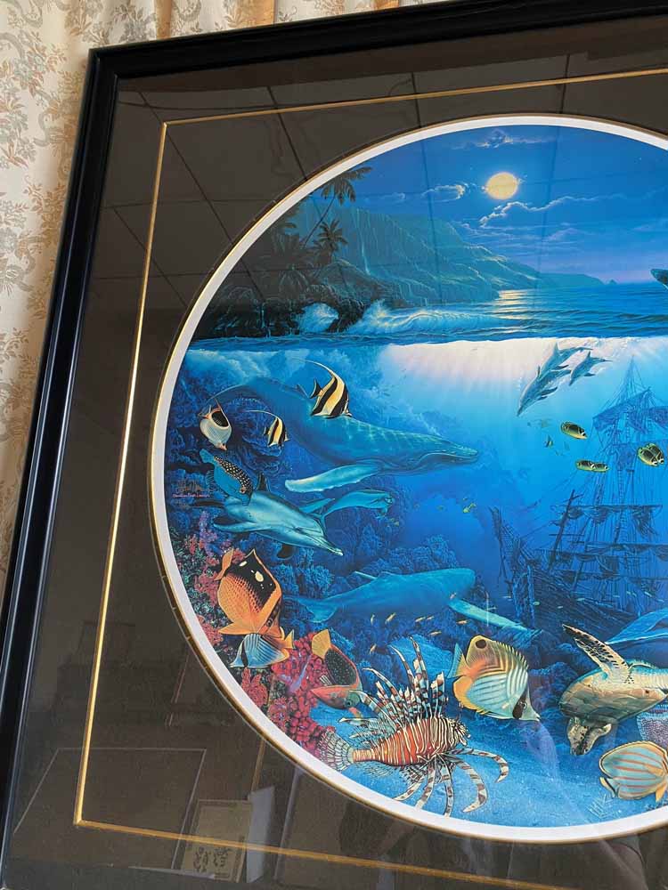 楽天市場】版画 クリスチャン・リース・ラッセン マウイホエールソング