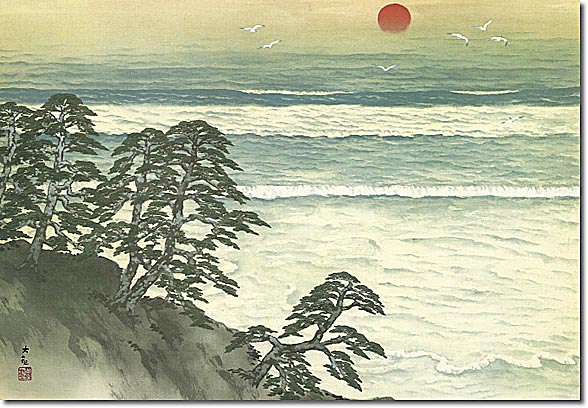 横山大観 海暾】リトグラフ #版画 複製 【公式通販】