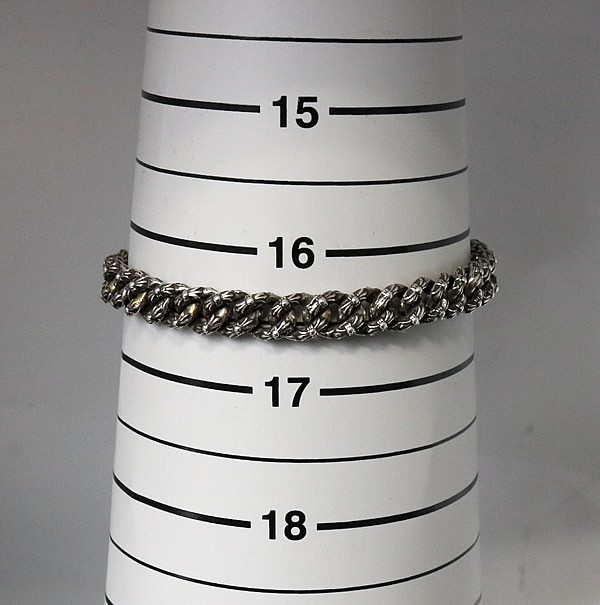 シルバー925 ミニチャームペーパーチェーンブレスレット ペーパー