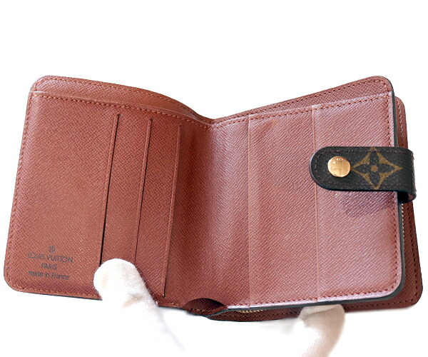 ルイヴィトン コンパクトジップ モノグラム ラウンドファスナー 二