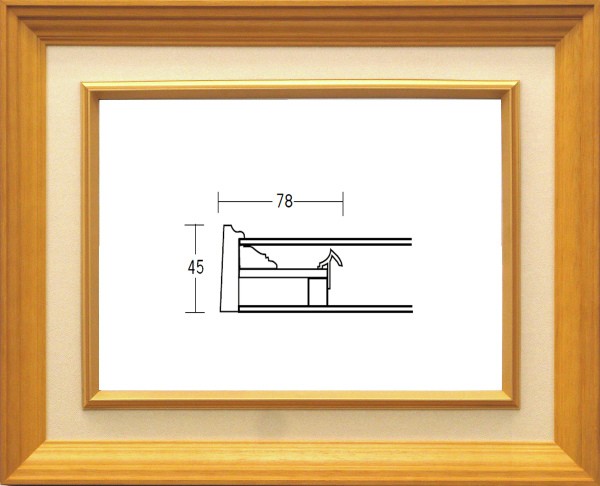 P10号 油彩額縁 ゴールドフレーム 金色 布カバー 箱付き P10号 油彩