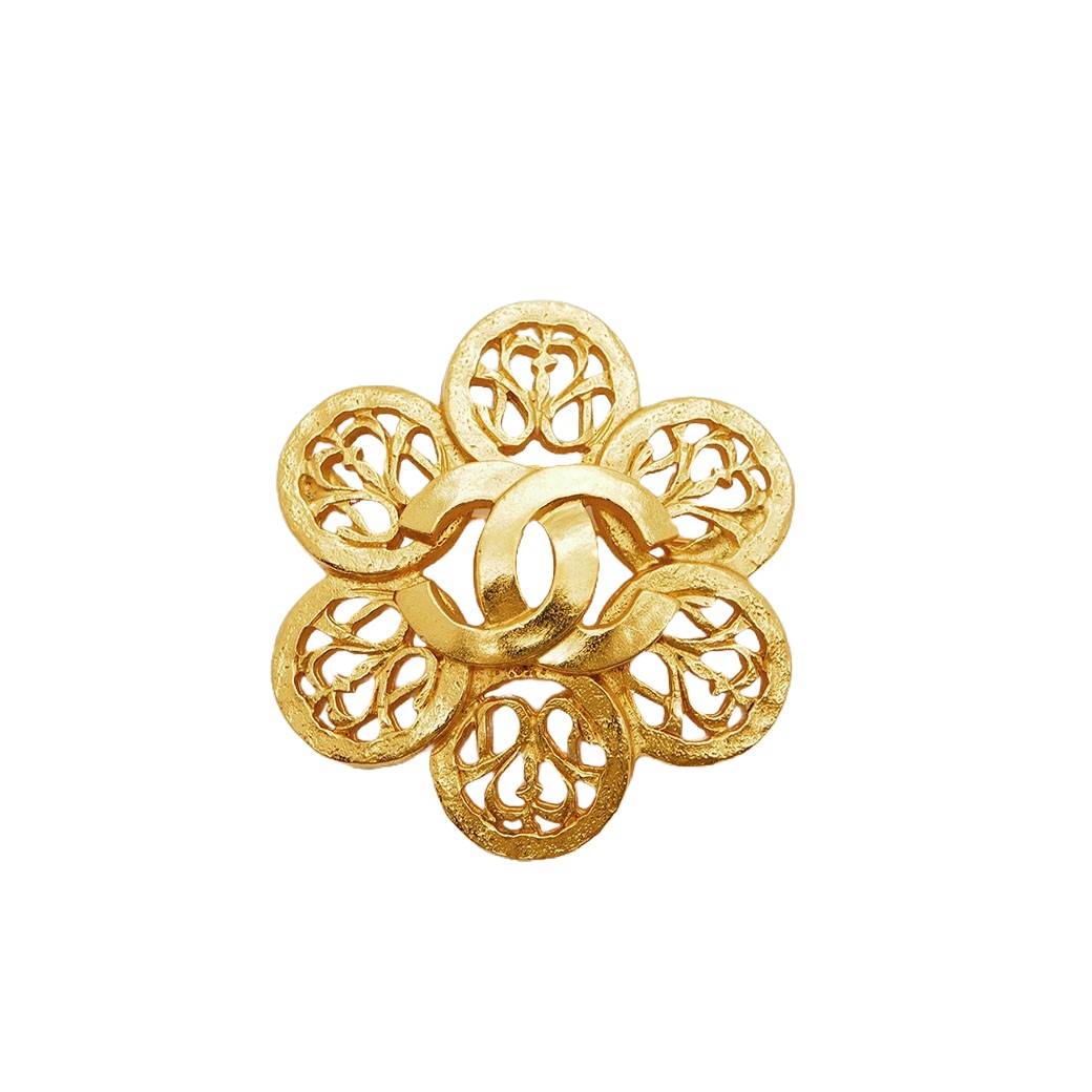 CHANEL フラワーブローチ 金色 最終値下げ