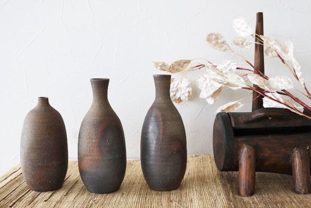 楽天市場】一輪挿し3種 （笠間焼 一窯）花瓶/花入れ/一輪ざし /かびん