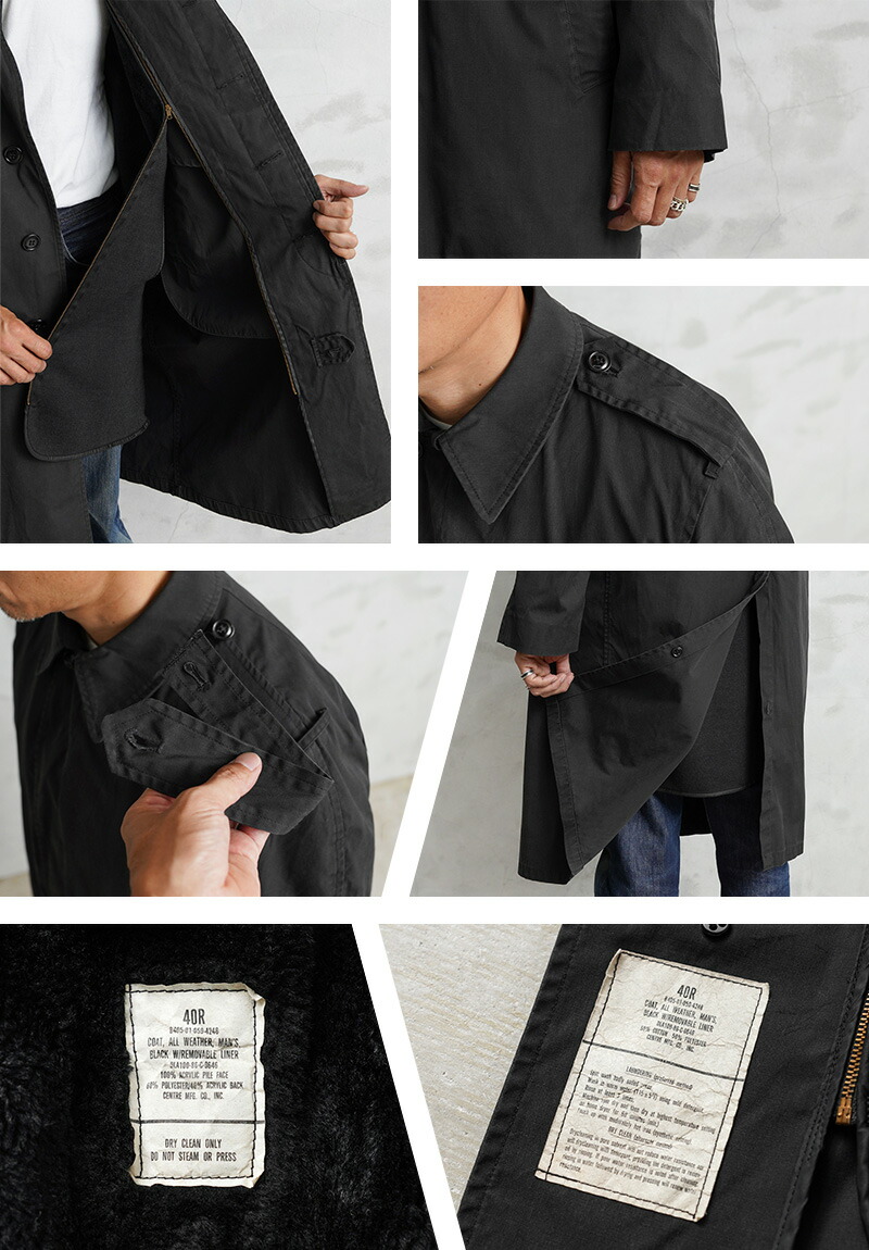 楽天市場】実物 USED 米軍 U.S. NAVY ブラックステンカラーコート