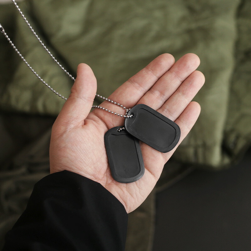 楽天市場】ネコポス対応！新品 米軍 IDタグ・ドッグタグ BLANK 2枚組