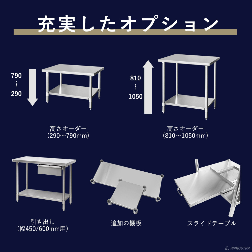楽天市場】ステンレス作業台 業務用 調理台 600×600×850 板厚1.2mm
