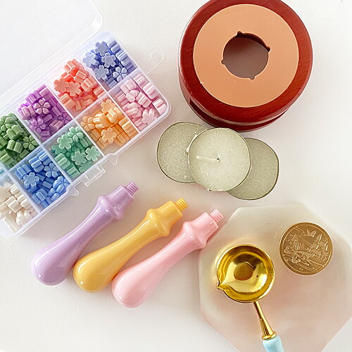 楽天市場】桜のワックスビーズ シーリングスタンプ アソート 炉