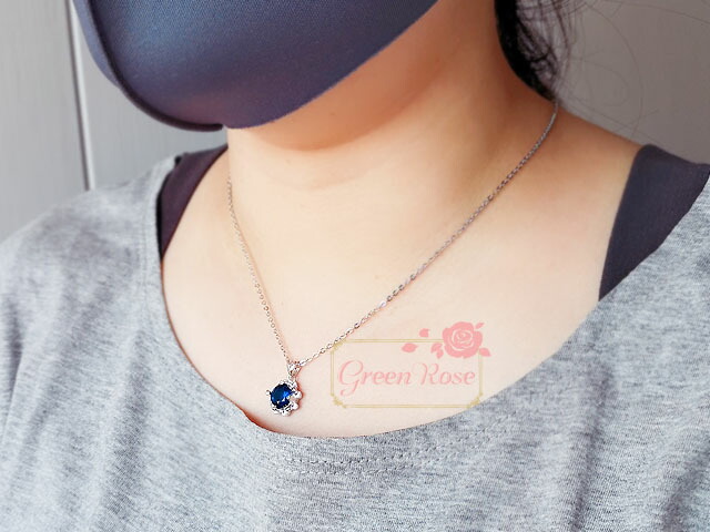 楽天市場】キュービックジルコニア ペンダントトップ ブルー 1個 gp