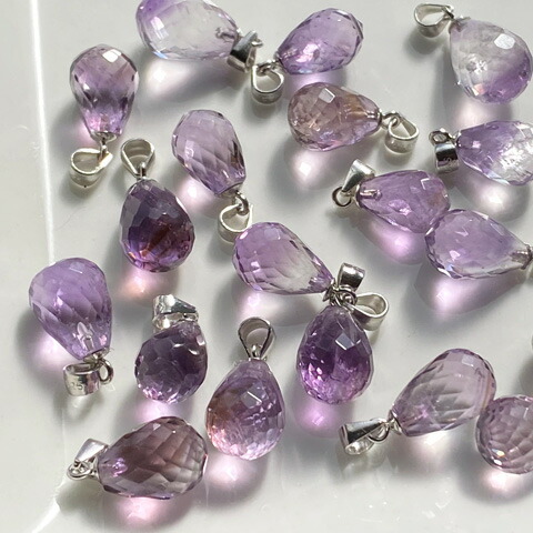 楽天市場】アメジスト アメトリン 紫黄水晶 天然石 しずく 雫 多面