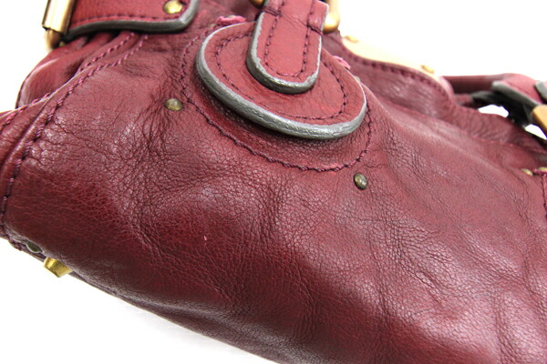 Chloe クロエ パディントン ボルドー レザー ショルダー 希少