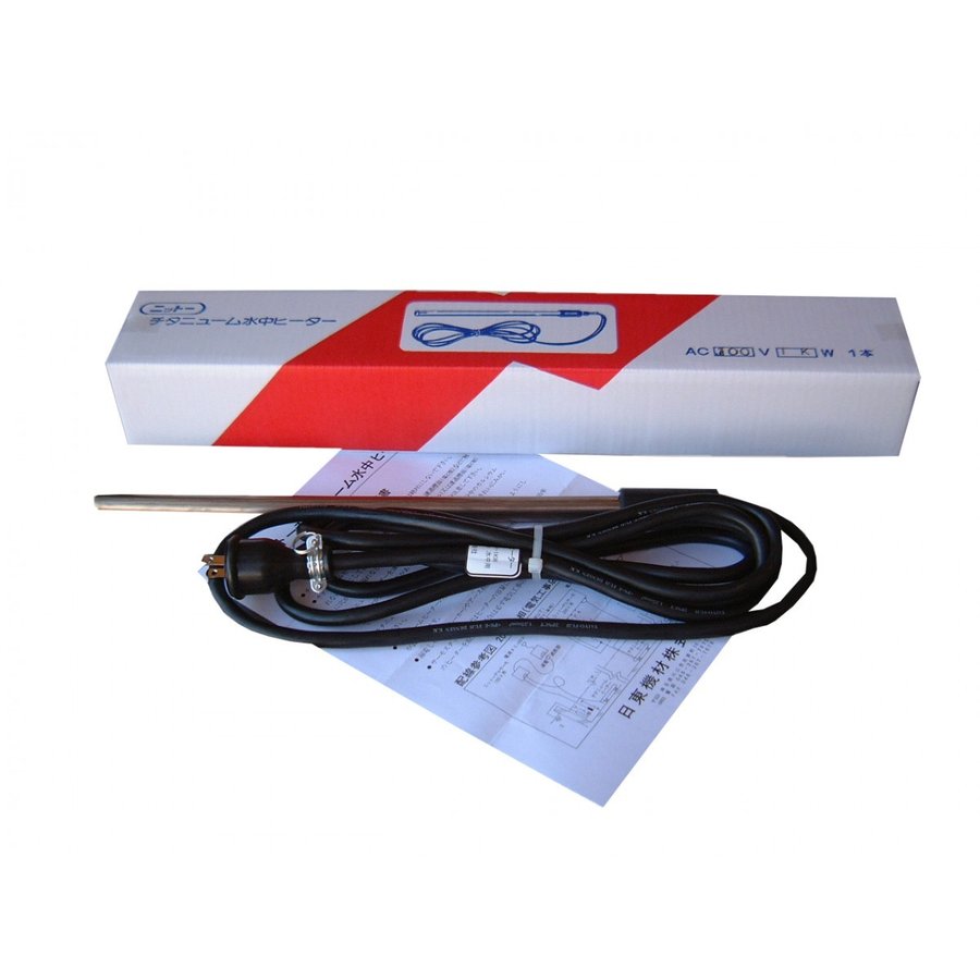 楽天市場】日東 チタンヒーター 単相100V 1kW 投込み式 ニットー