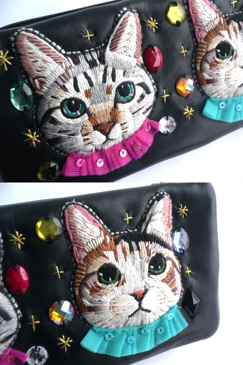 楽天市場】ノベルティ tamao world タマオワールド 刺繍 ビーズ 長財布