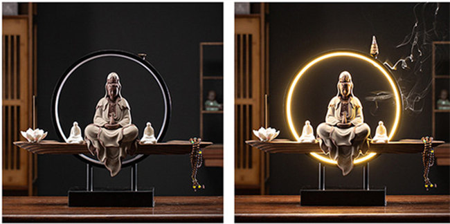 楽天市場】観音像 観世音菩薩 観自在菩薩 仏像 観音菩薩 LEDライト