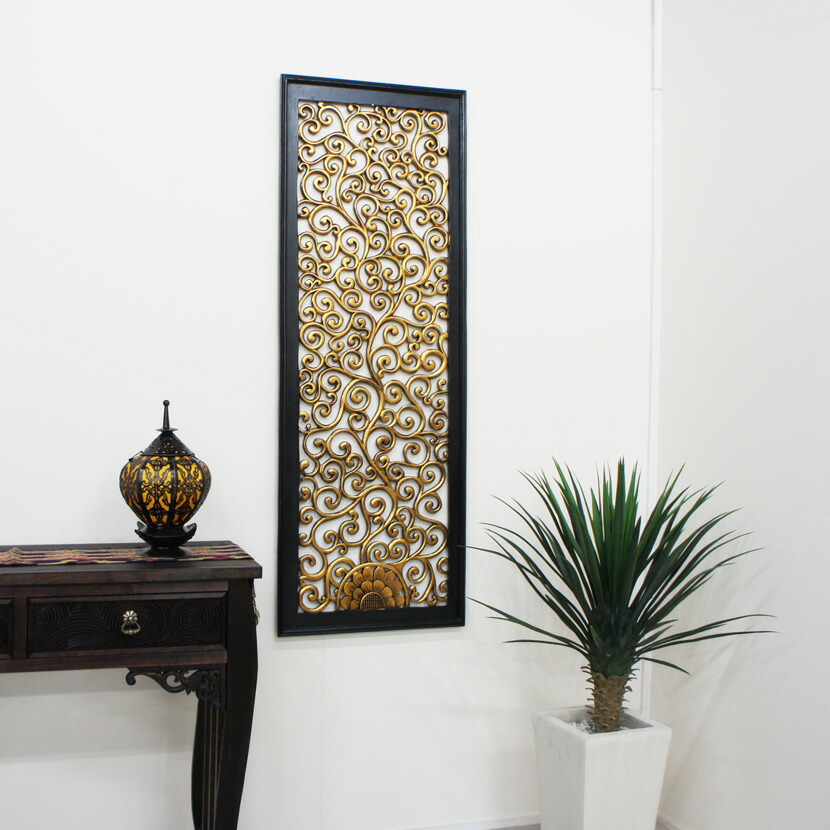 楽天市場】【送料無料！】バリ雑貨・アジアン木製レリーフ・ツタ模様