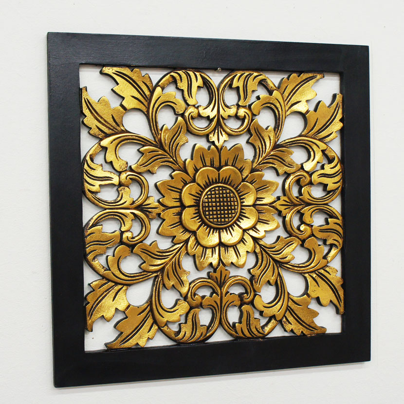 楽天市場】【送料無料！】アジアン木製レリーフ マタハリ 40cm×40cm