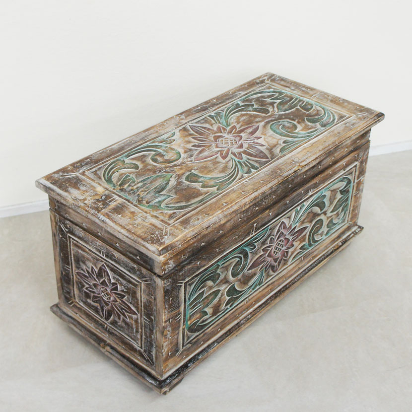 楽天市場】【送料無料！】木製アンティーク風インテリアボックス L