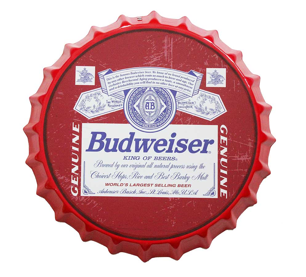 楽天市場】バドワイザー 王冠型 立体看板 レトロ調 直径約35cm