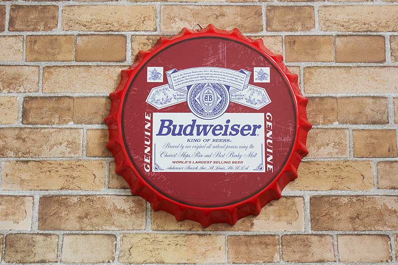 楽天市場】バドワイザー 王冠型 立体看板 レトロ調 直径約35cm