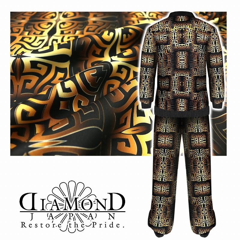 楽天市場】グレカ模様 バロック柄 黒 金 長袖 セットアップ ジャージ